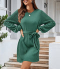 2023 Autumn Winter Women’s Long Sleeve Knit Dress