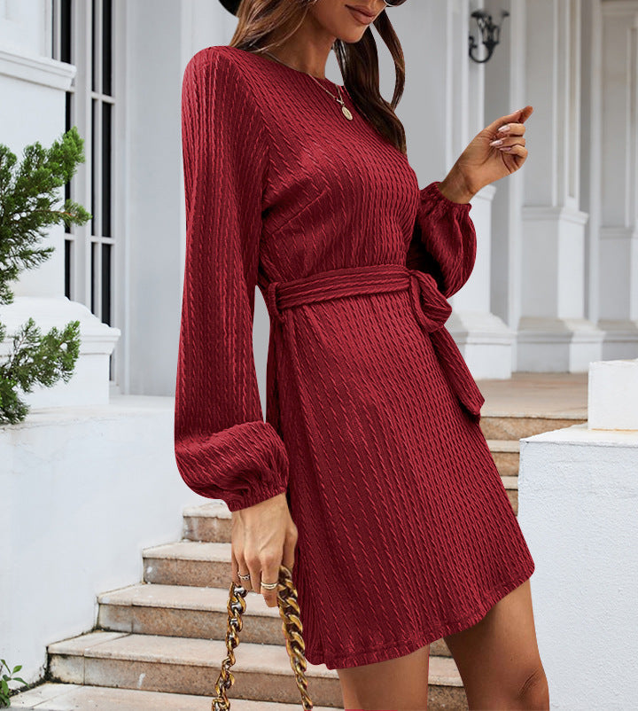 2023 Autumn Winter Women’s Long Sleeve Knit Dress